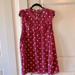 Ruffled polka dot blouse - 5x torrid